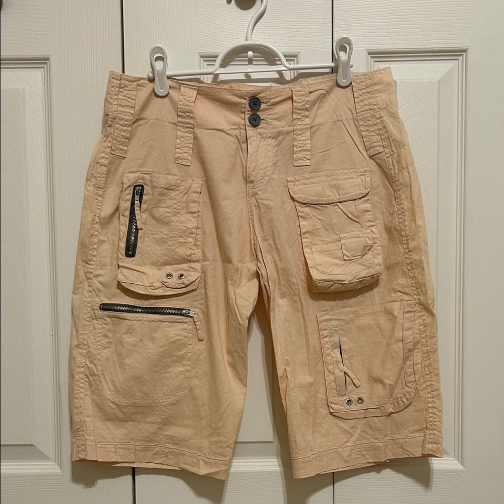 Women's Tan Cargo Shorts